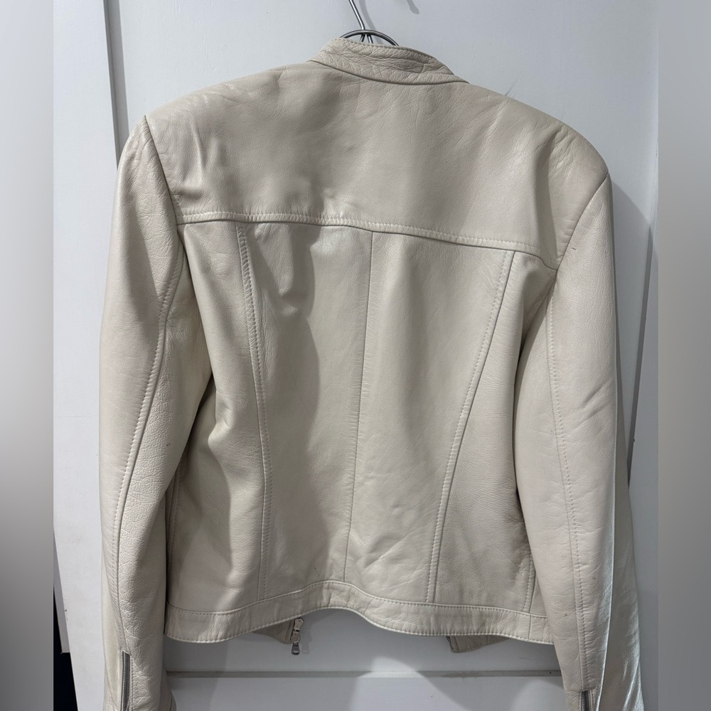 Vera Pelle Cream Leather Jacket - Picture 3 of 11